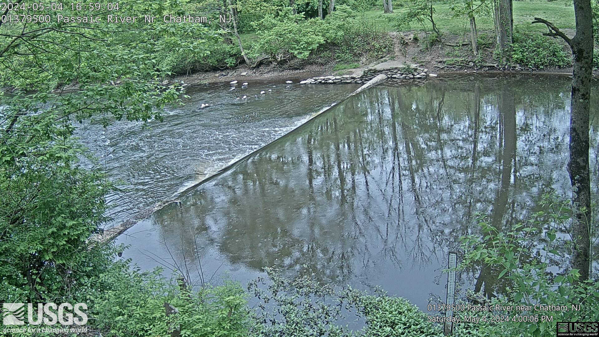 View of the weir in the Passaic River 