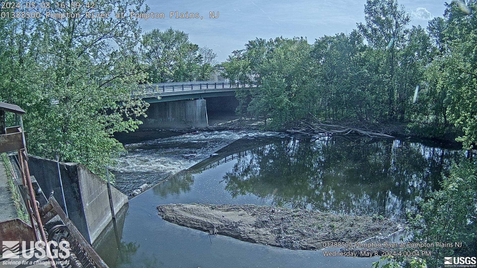 View of the weir and Bridge at Pompton Plains
