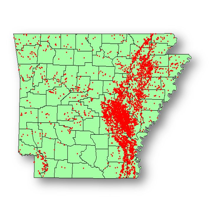 Arkansas water use database surface water